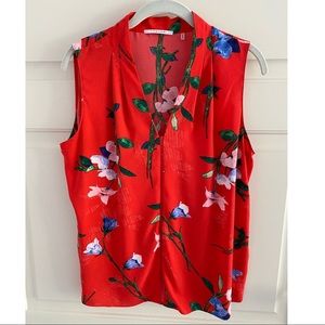 Tahari Sahara Floral Print Blouse (NWOT)
